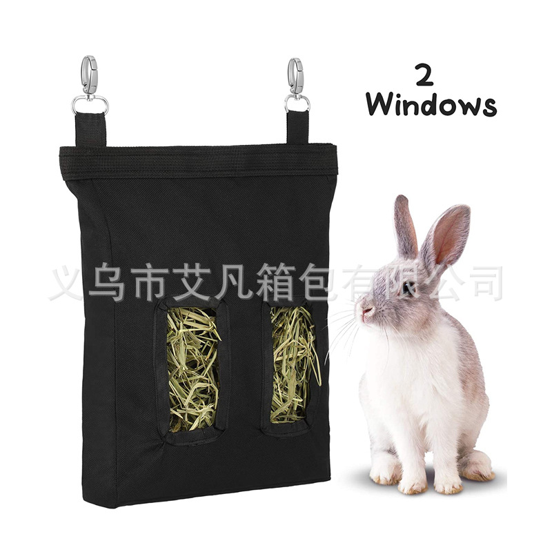 跨境电商新推荐可悬挂干草喂食袋兔子豚鼠仓鼠小动物干草存储袋