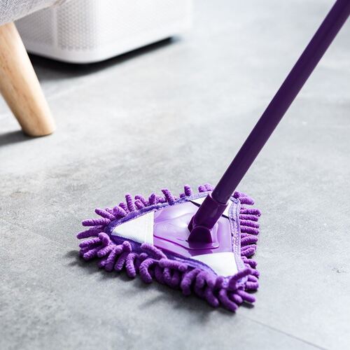 Triangular small mop, mini ceiling cleaning artifact, car washing and wiping, telescopic cleaning small mop