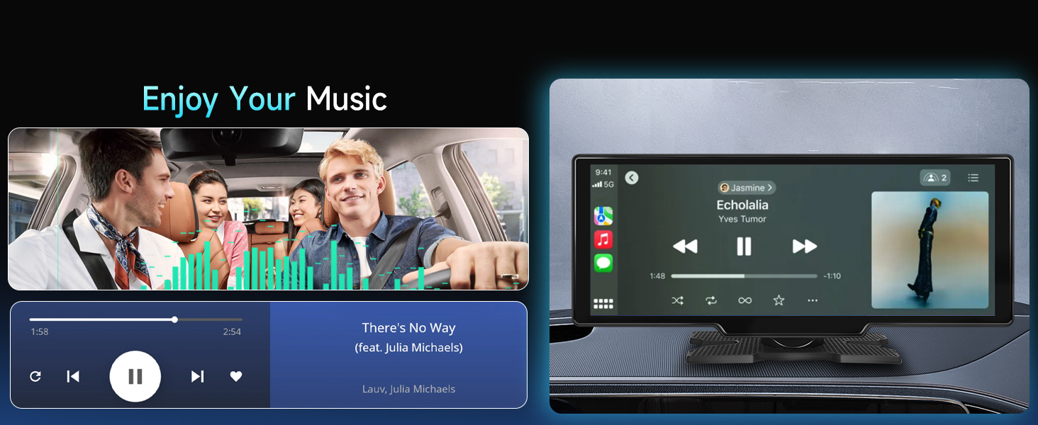 10.26inch Screen Carplay Voice Control Car Navigation Fm Radio Bluetooth Call Smart Car Wireless
