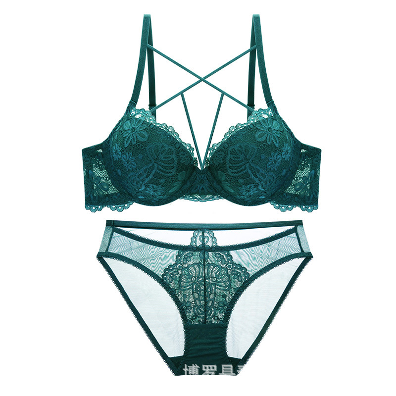 Europa y América sexy encaje transpirable sujetador traje pecho conformación push up pequeño pecho ropa interior especial más tamaño pecho adelgazamiento sujetador