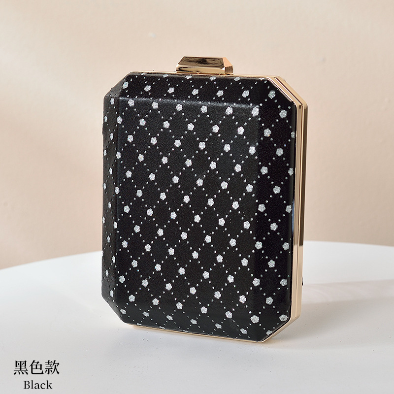 Transfronterizo nuevo rombo hueco bolso de noche de alto grado de las mujeres pu bolsa de vestir bolso de embrague retro fábrica al por mayor