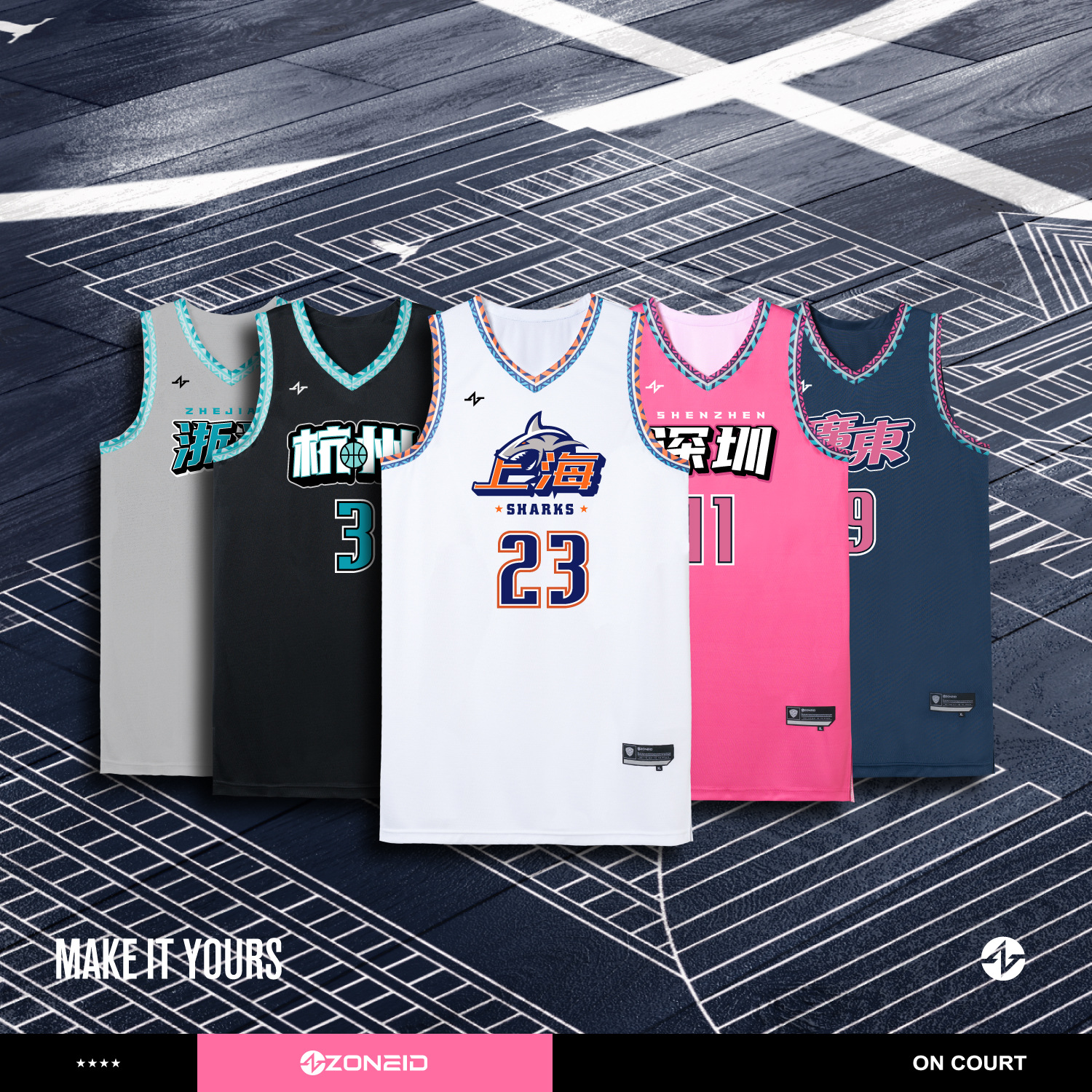 Zoneid Basketball Uniform City Jersey Team Uniform Training Quick-Drying Sweat-Absorbent Breathable Game Digital Basketball Uniform Set