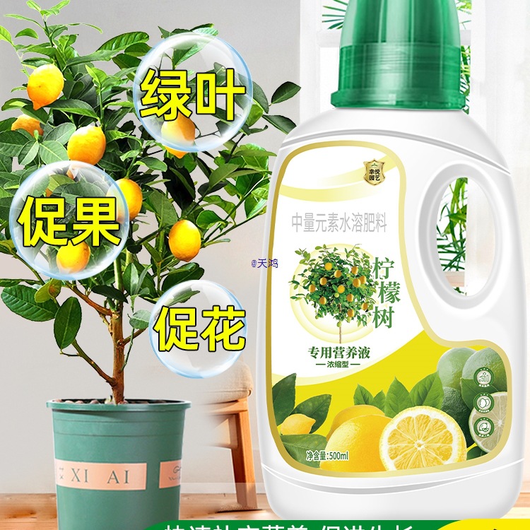 柠檬树营养液花肥治叶子发黄施肥盆栽香水柠檬树肥料肥土