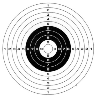 Shooting practice target paper 230g coated paper 14cm cardboard Slingshot target paper multi-style 20 sheets per pack