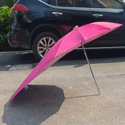 Elektromobil üçün ön şüşə çətiri (günlük), Sunshade Umbrella, Takeaway Vehicle Umbrella - silver-glue-bead-rose-red-single-umbrella-30-frame-straight-length-165m