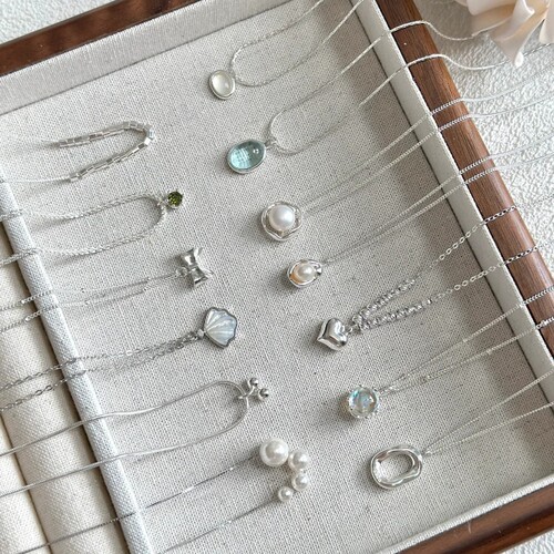Ins style pearl shell summer versatile necklace for women with bows without fading niche design clavicle chain jewelry