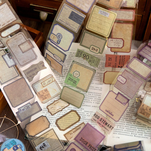 Yan has marked daily and paper tape retro nostalgic die-cut border hand account DIY material decoration sticker material