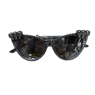Halloween Ghost Festival Glasses Silver Skull Style Party Funny Glasses Area Dead Bones Funny Makeup
