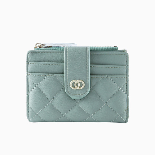 Korean style wallet women's small fragrant style embroidery thread multi-functional coin purse women's cross-border wallet wallet one piece wholesale