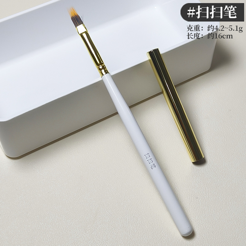 日本式ネイルペン6本のカラーブラシセットの光治療機能をスキャンして線を引いて花のカラーペンを描きます。|undefined