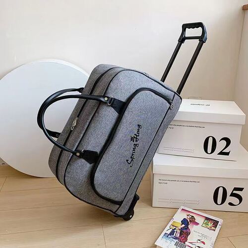 Large Capacity Wheeled Suitcase Short Trip Carry-on Bag for Men and Women Travel Folding Storage Bag with Wheels and Handle