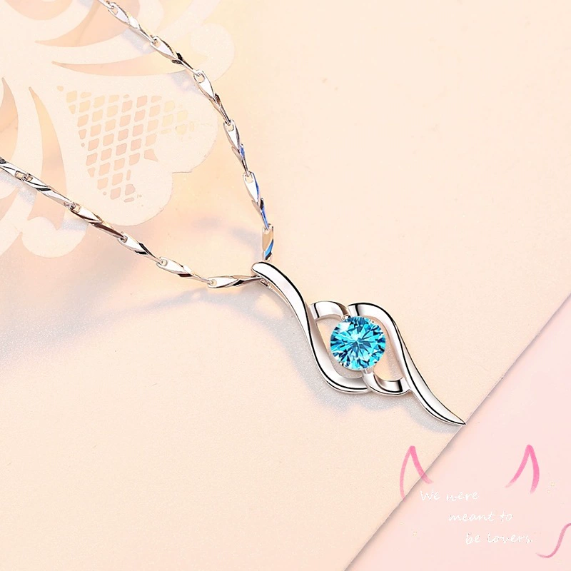 Подвеска, ожерелье, изящная серебряная bracelet, подарок на день рождения, с камнем