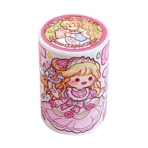 Tiraudo Tape Rose Princess Wide Tape Cute Girl Heart Notebook Tape Sticker Special Oil and Paper Tape