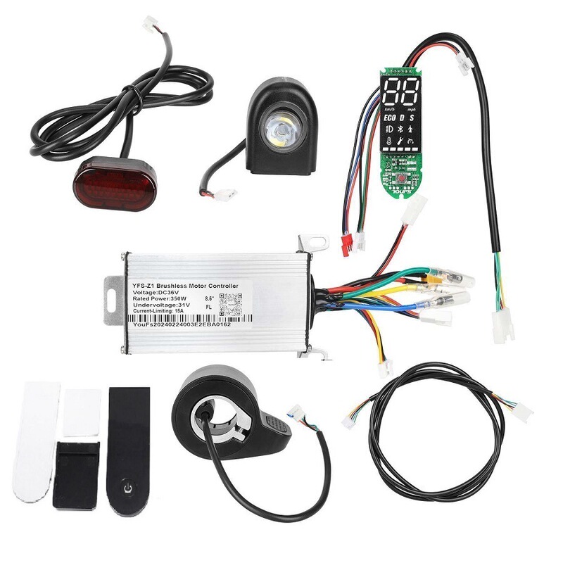 Xiaomi High Imitation Electric Scooter Universal Yfs-Z1 Controller Instrument Accelerator Throttle Headlight Tail Light Set
