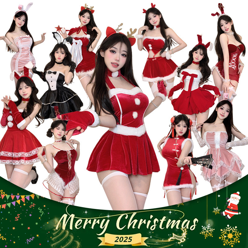 Sexy Intimates, Autumn and Winter New Year's Jersey, Plush Christmas Costume, Cos Female Sexy Uniform Intimates