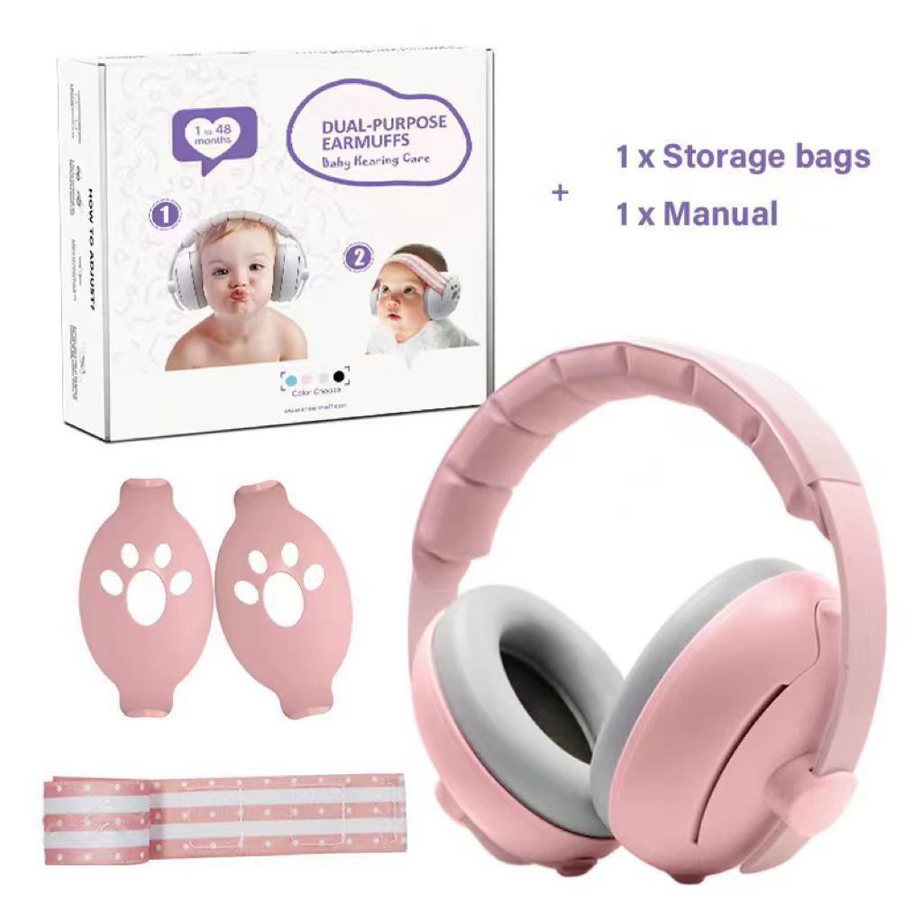 最新设计两用款防护耳罩儿童睡眠耳罩专业降噪隔音耳罩定制