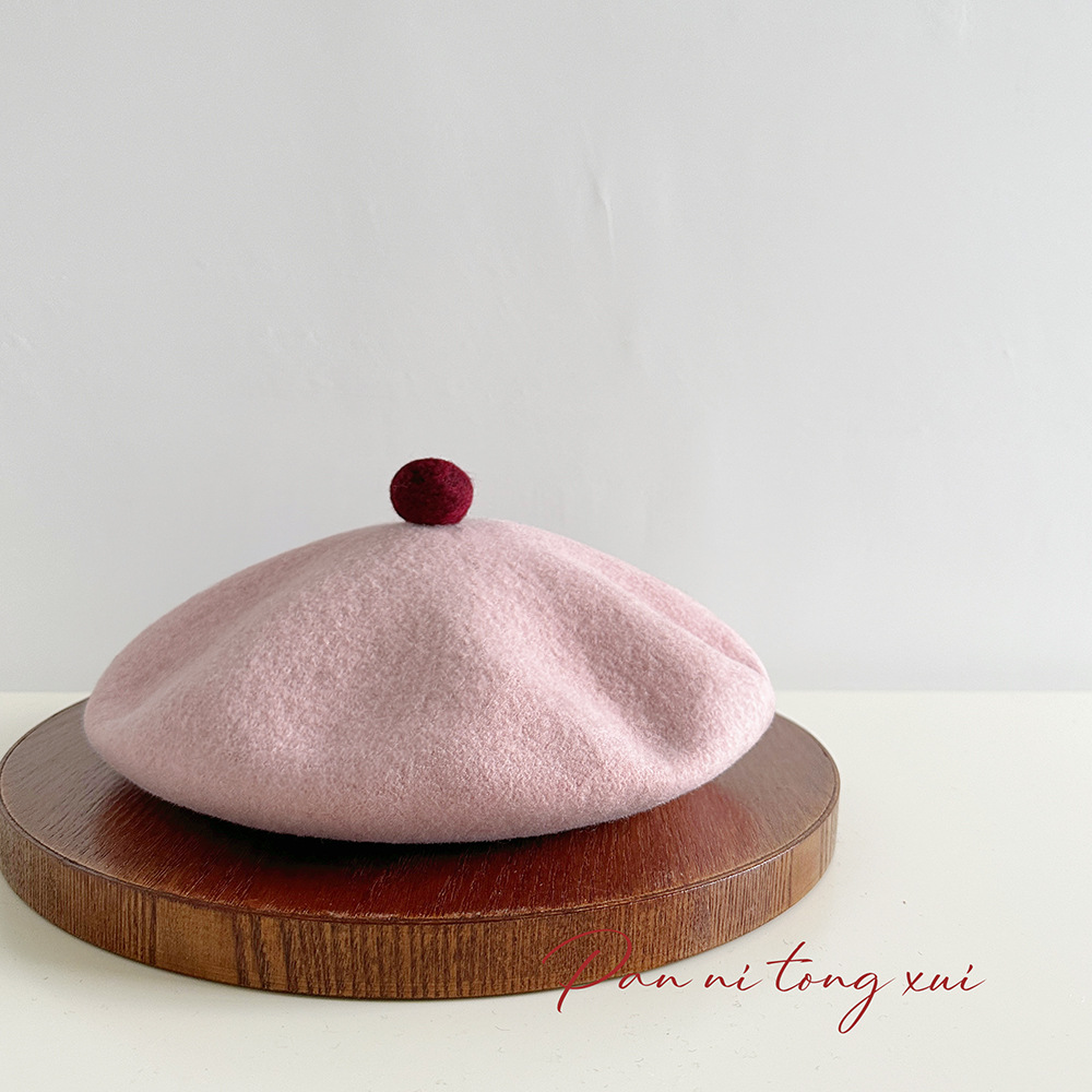 Boina de lana de alta calidad, gorra pintora de lana de feltro, sombrero de invierno, sombrero universal, boina de lana retro de nicho