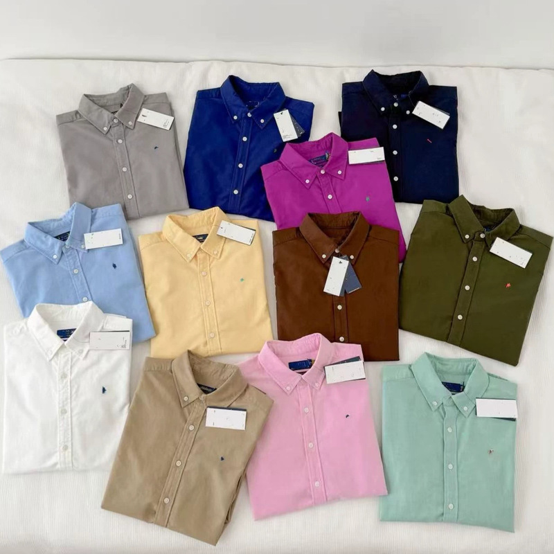 Top version on the market~Rafco 26 Autumn New Oxford Cloth Shirt with Pony Embroidery, Turn-down Collar, Long Sleeve