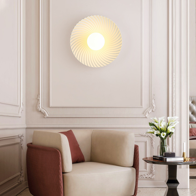 Dormitorio de hojas de loto moderno balcón decoración lámpara cabecera decoración simple luz fondo nórdico pasillo fondo pared de lujo