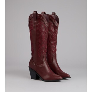 P 74517 Cowboy Boots Fashion Western Boots �r��ţ��ѥ ��