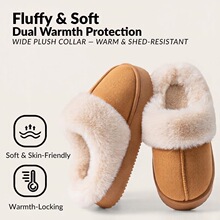 R 71341 Winter Warm Non-Slip Slippers 加绒保暖棉拖鞋 跨境专