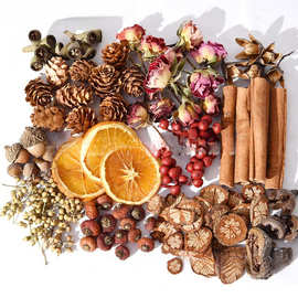 天然干果材料叶子标本相框手工diy干花组合材料包圣诞节装饰果子