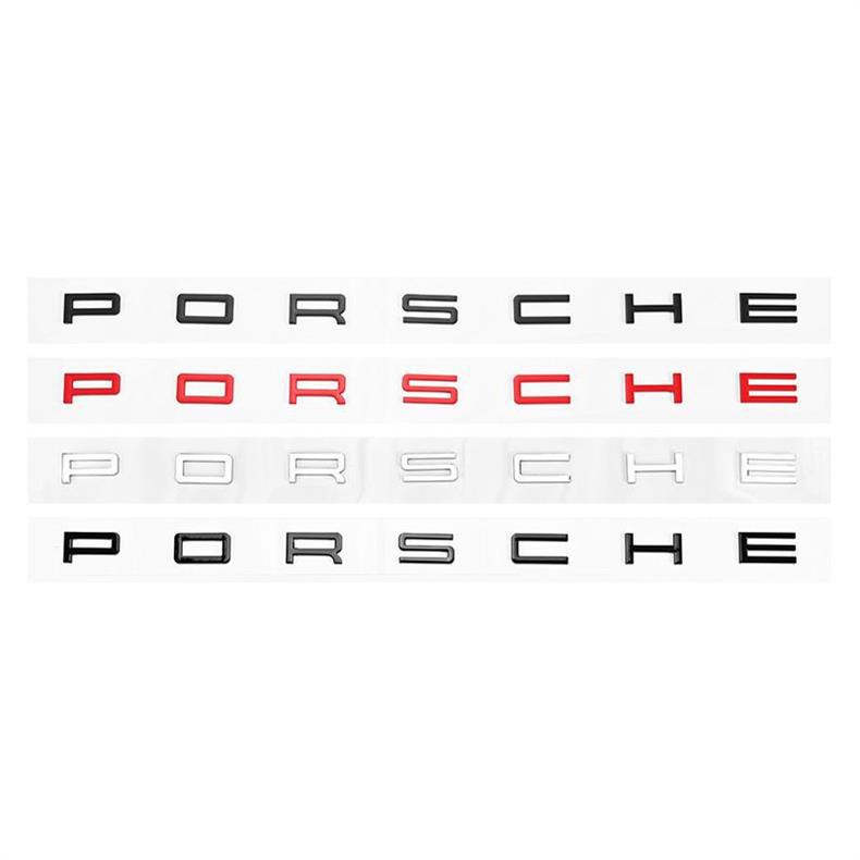 Suitable for Porsche PORSCHE car emblem lettering, Cayenne, Macan, 718, Panamera rear tail emblem modification car stickers