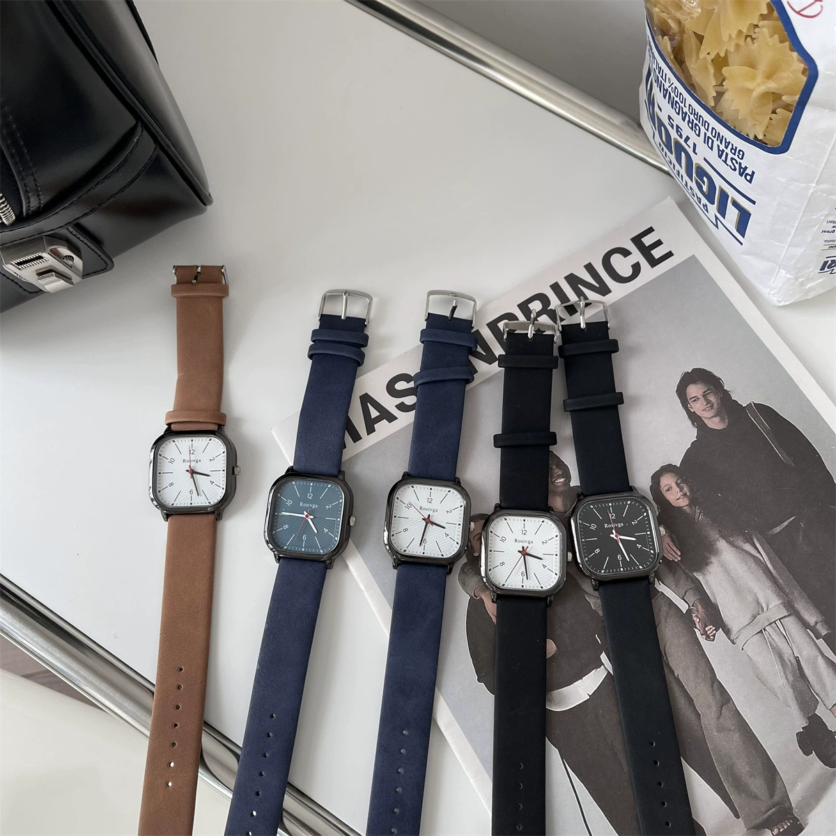 Высококачественные часы Square Brand, простой и элегантный дизайн, корейский стиль