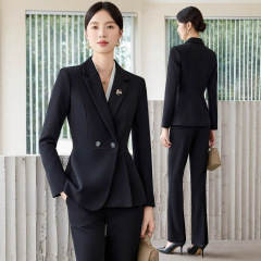 黑色西服套装女春秋季长袖职业装2025新款职场面试正装经理工作服