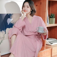 ホテルタオル素材通気吸水速乾バスローブ女性四季通用バスローブ汗蒸し浴衣パジャマスポット卸売り