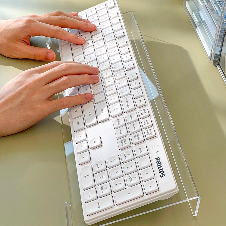 Desktop Keyboard Stand Acrylic Bracket Desktop Laptop Heightening Stand Typing Office Workstation Artifact