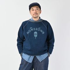 原工厂直供外贸服装靛蓝版45R领袖拼色插肩袖圆领男女同款情侣卫T