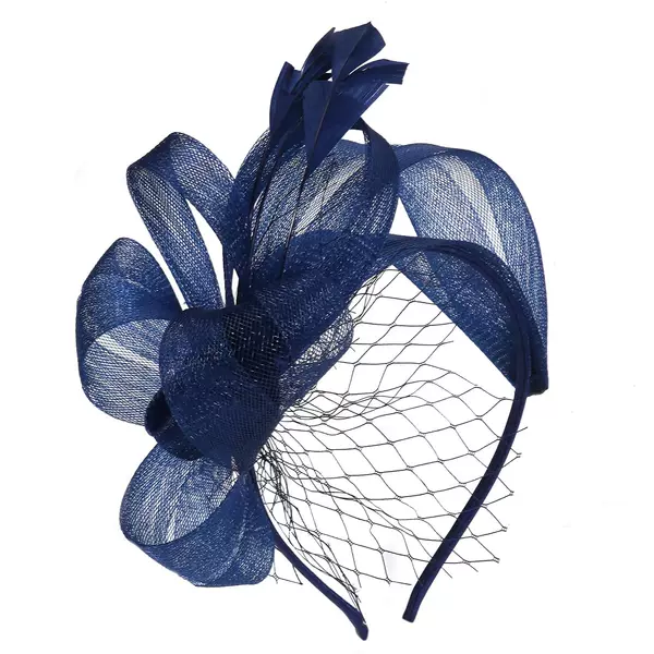 Popular Amazon Bridal Headband Mesh Feather Headdress Horse Racing Hat Ladies Tea Party Performance Headdress