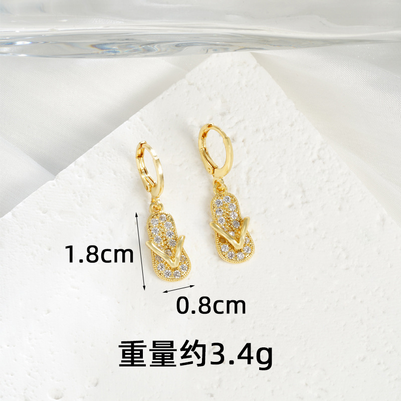 Nuevo diseño de collar de oro de arena vietnamita sensación de diamantes zapatillas pendientes mujeres nicho no se desvanecen joyas al por mayor