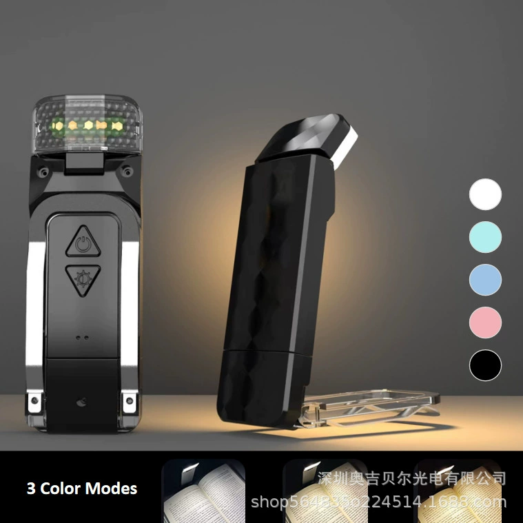 Эксклюзивный трансграничный светильник-клипса для чтения, ночник, USB-перезаряжаемый, с защитой для глаз, мини-светодиодный светильник-закладка для книг