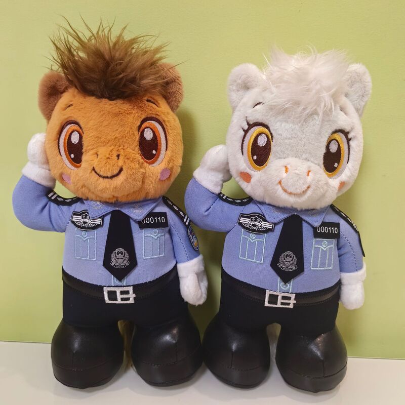 Year of the Horse Police Plush Toy Little Horse Police Officer Doll Year of the Horse Party Gift Logo Production