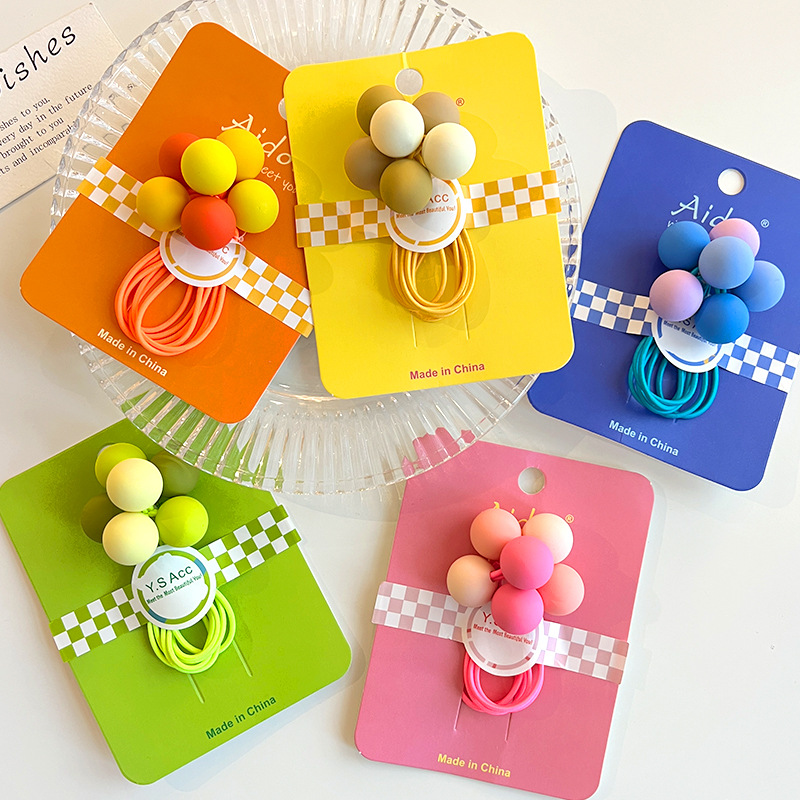 3-piece set~ Gradient candy color ball h...