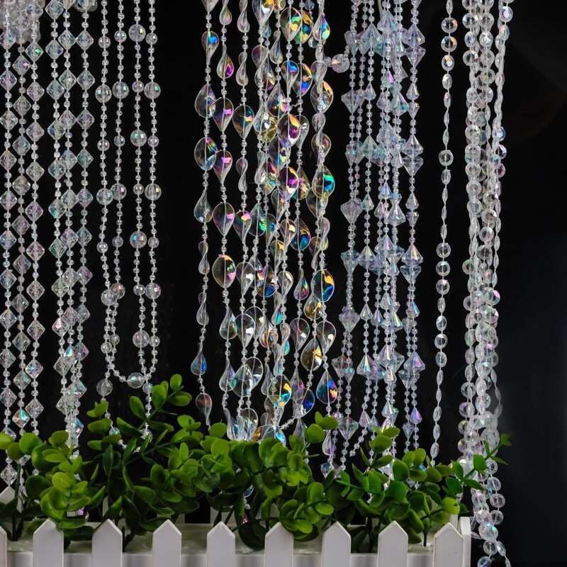 Transparent Ufo Bead Curtain Wedding Decoration Crystal Bead String Door Curtain Partition Hanging Curtain Acrylic Bead Chain Living Room Decoration Transparent Ufo Bead Curtain Wedding Decoration Crystal Bead String Door Curtain Partition Hanging Curtain Acrylic Bead Chain Living Room Decoration