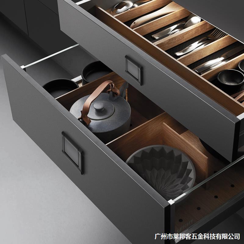 抽屜拉手隱形櫥櫃榻榻米櫃內抽屜暗拉手平裝摺疊簡約櫃門把手黑色