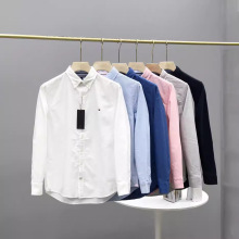 春秋新款Tommy汤米内搭外穿牛津纺面料多色商务男士长袖衬衫