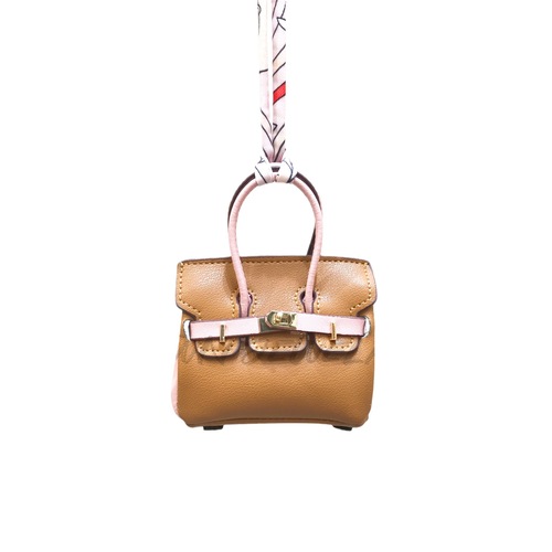 Mini H Home Plaid Platinum Bag Charm Cute Earphone Bag Red Car Keychain Purse Accessory Coin Purse