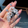 Extra-long crystal from pearl, advanced earrings, high-quality style, internet celebrity