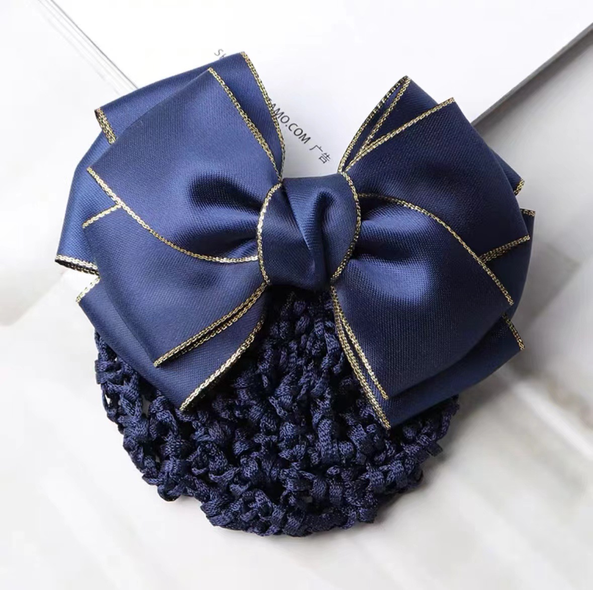 Headflower femenina enfermera profesional azafata banco para trabajar joyería de cabello caliente temperamento red de cabello coreana bolsillo de red de arco