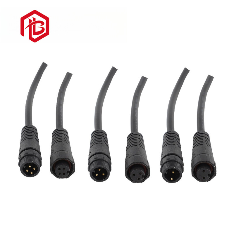 厂家供应尼龙高端注塑式LED照明防水插头户外端子线连接器