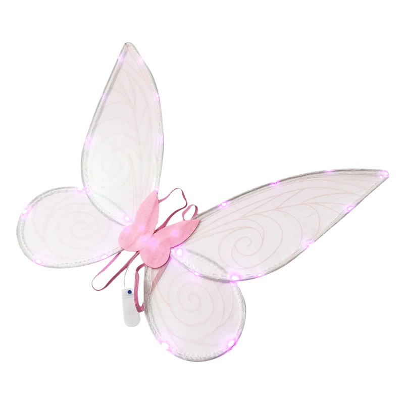 Navidad Nuevo estilo de emisión de luz ELF alas fiesta de vacaciones con flash mariposa Halloween accesorios de rendimiento para niños