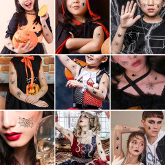 萬聖節蜘蛛紋身貼防水防汗節日派對兒童一次性紋身貼紙批發