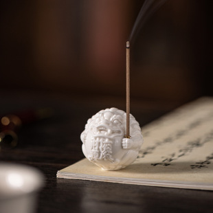 White Porcelain Pixu Incense Insert Lucky Line Incense Insert Incense Bracer Household Indoor Sandalwood Incense Bracket Incense Bracket Desktop Ornaments