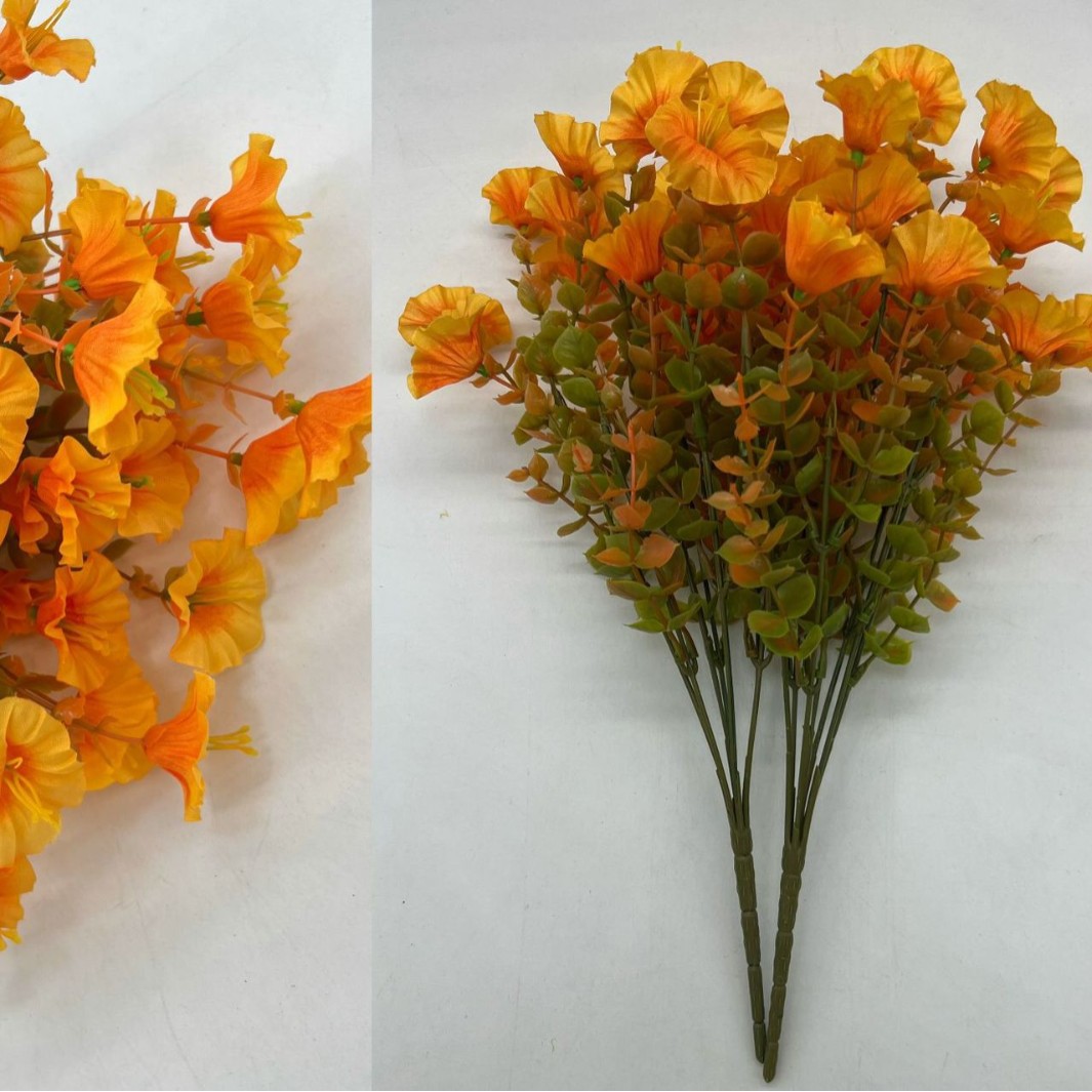 Transfronterizo Amazon simulación de eucalyptus flores falsas flores artificiales manijas de flores para el hogar jardín decoración de flores simuladas al aire libre