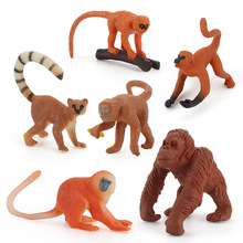 厂家直销 仿真动物猴子模型长尾猴金丝猴蛛猴红猩猩实心摆件玩具