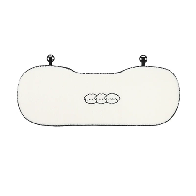 Headrest, Blue Rain Cartoon Car - steamed-velvet-cushion-black-and-white-dog-back-row